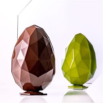 Martellato 185mm Diamond Easter Egg Thermoformed Chocolate Mould Set